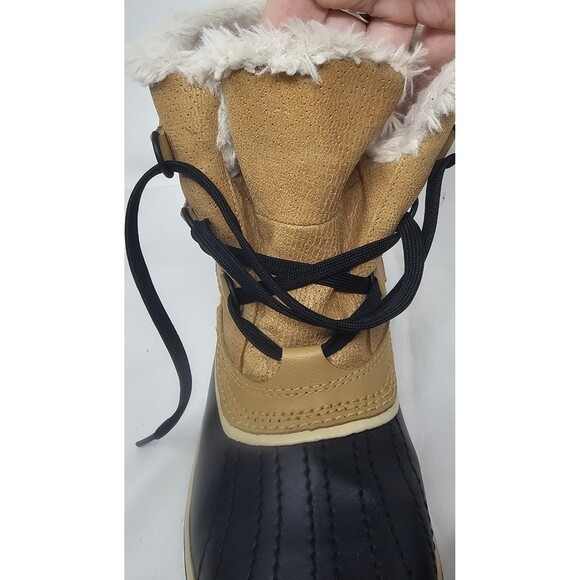 Sorel Women’s Size 8 Tivoli Waterproof Duck Fleece Leather Winter Boots Tan - Picture 13 of 16